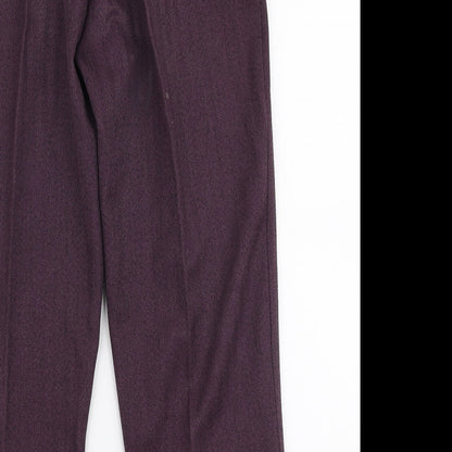 Autonomy Womens Purple  Polyester Trousers  Size 14 L25 in Regular