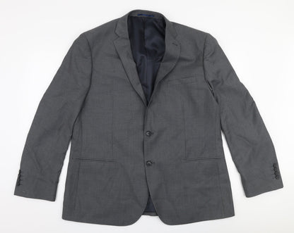 George Mens Grey  Polyester Jacket Suit Jacket Size 44