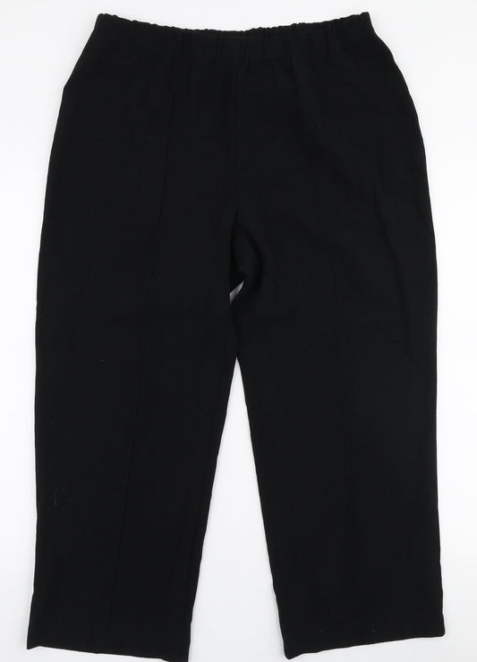 Isle Womens Black  Polyester Trousers  Size 16 L24 in Regular