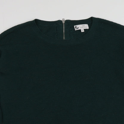 Next Womens Green Round Neck  Acrylic Pullover Jumper Size 10