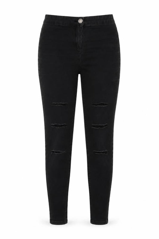 Papaya Womens Black  Cotton Skinny Jeans Size 8 L27.5 in Regular