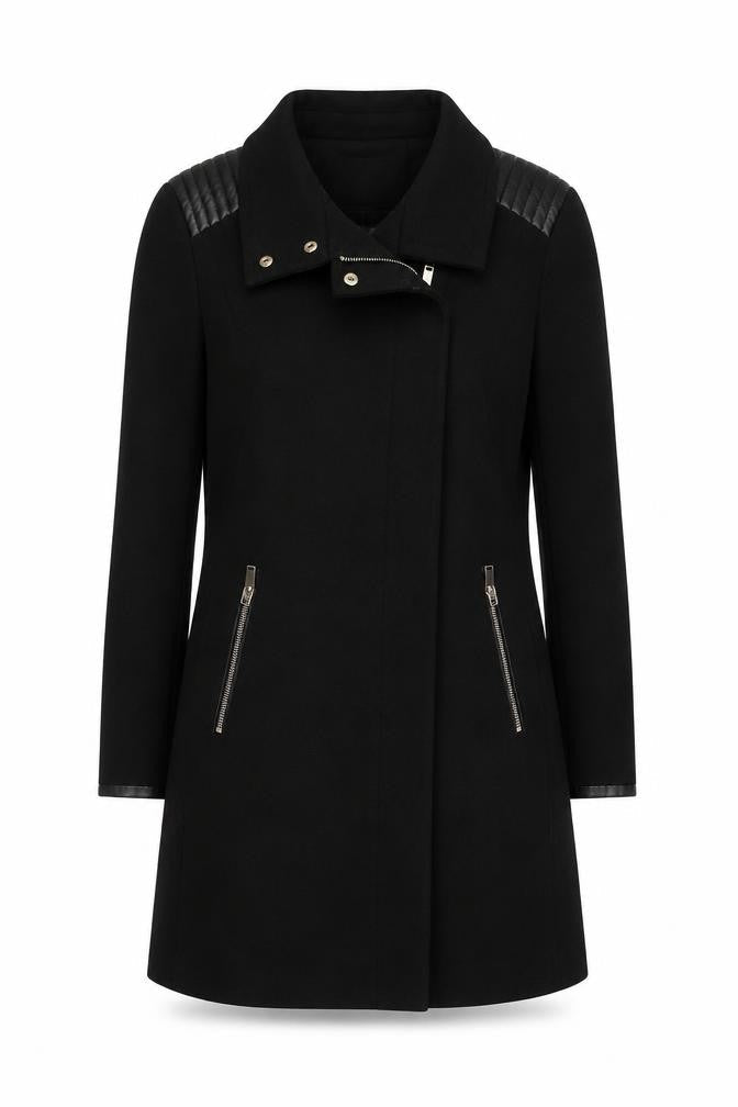 Vopse Womens Black   Overcoat Coat Size S