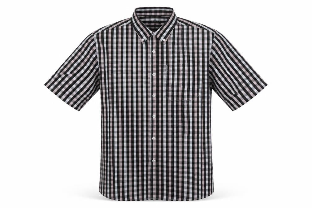 Dunnes Stores Mens Multicoloured Check Polyester  Button-Up Size L Collared