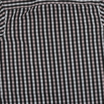 Dunnes Mens Multicoloured Check Polyester  Button-Up Size L Collared