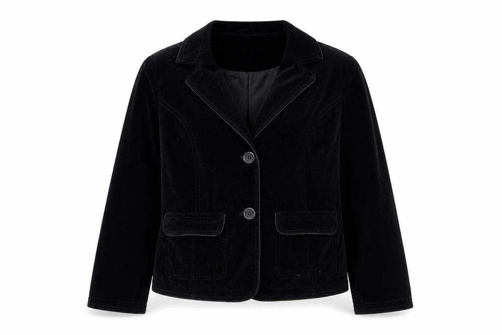 New Look Womens Black  Cotton Jacket Blazer Size 16