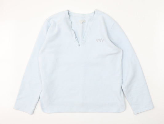 Per Una Womens Blue  Polyester Pullover Sweatshirt Size M