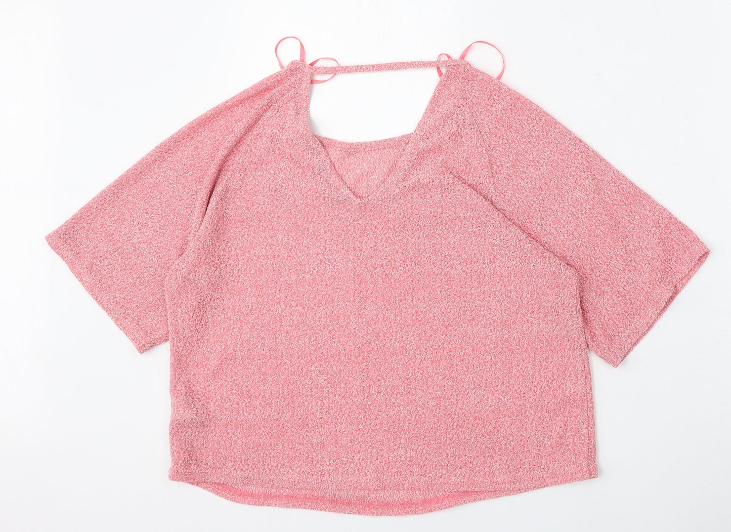 New Look Womens Pink V-Neck  Viscose Cardigan Jumper Size 8
