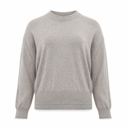 Next Womens Beige Round Neck  Viscose Pullover Jumper Size 8