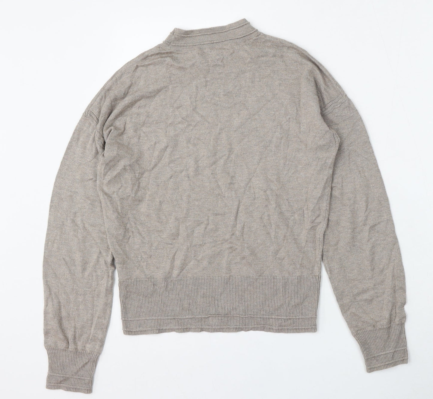 NEXT Womens Beige Round Neck  Viscose Pullover Jumper Size 8