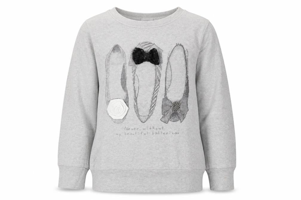 NEXT Girls Grey  Cotton Pullover Sweatshirt Size 8 Years