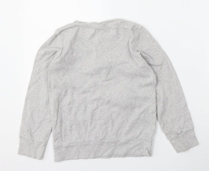Next Girls Grey  Cotton Pullover Sweatshirt Size 8 Years