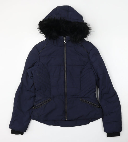 Marks and Spencer Womens Blue   Jacket  Size 8  Zip
