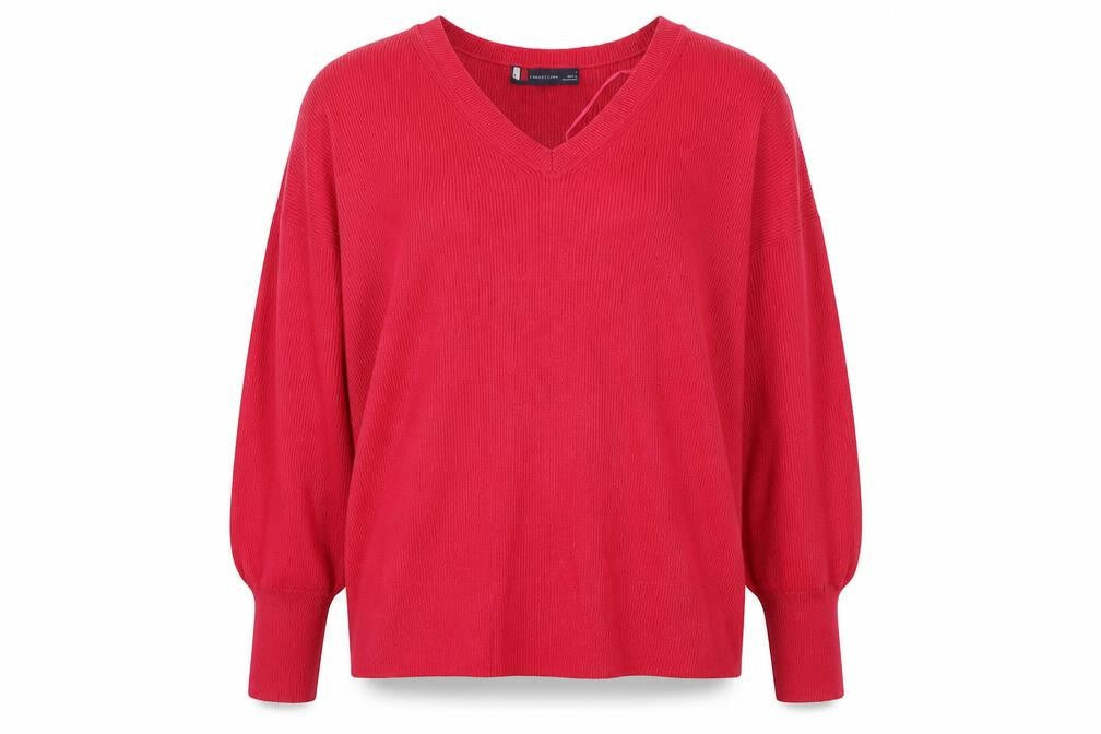 Marks & Spencer Womens Pink V-Neck  Viscose Pullover Jumper Size S