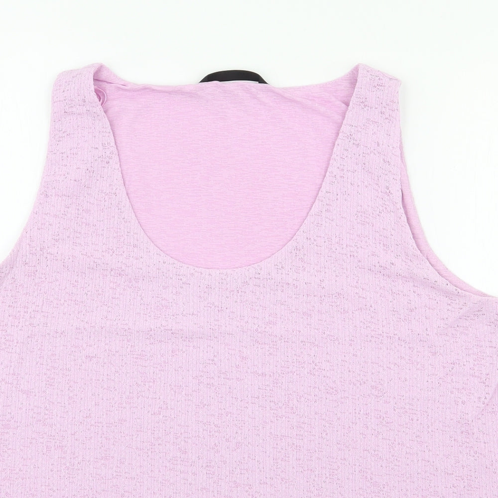 Dunnes Womens Pink  Polyester Camisole T-Shirt Size 14 Scoop Neck