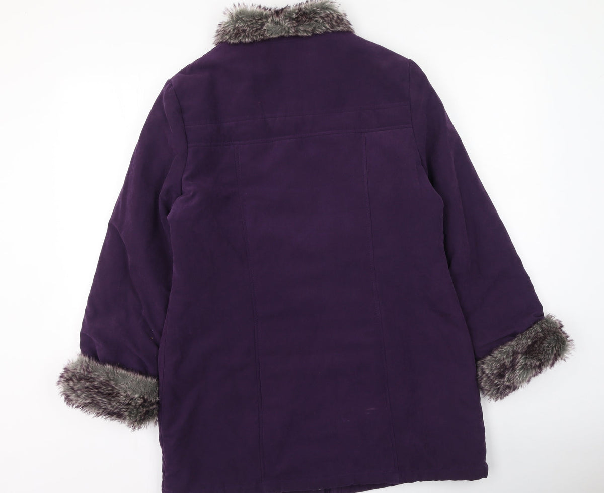 BHS Womens Purple   Parka Coat Size 14