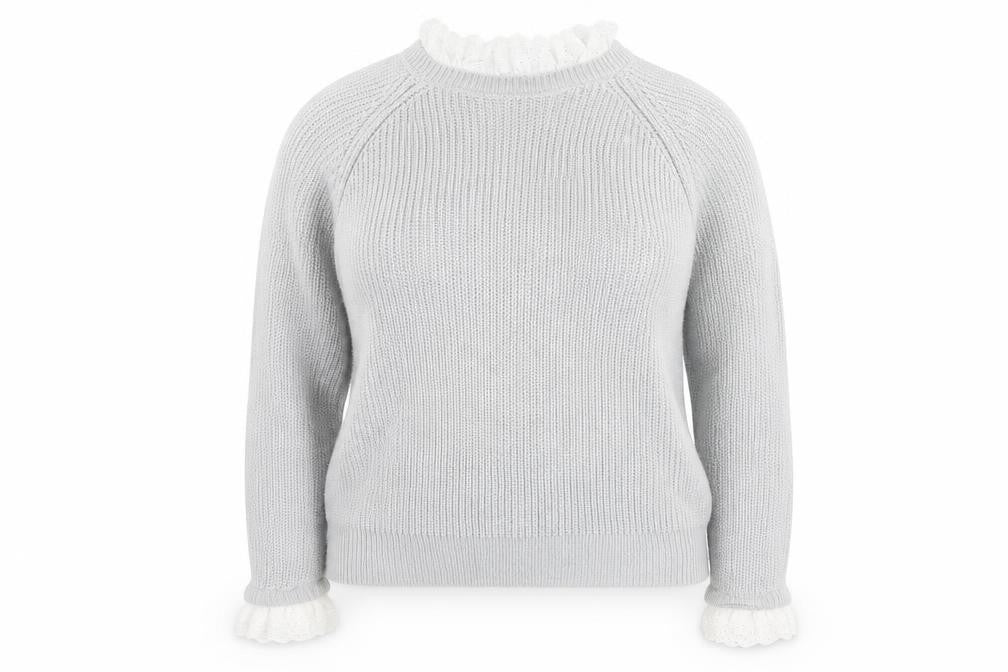 SheIn Womens Grey Round Neck  Polyester Pullover Jumper Size M
