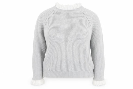 SHEIN Womens Grey Round Neck  Polyester Pullover Jumper Size M