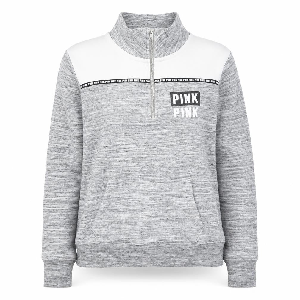 PINK Womens Multicoloured High Neck  Cotton Pullover Jumper Size S