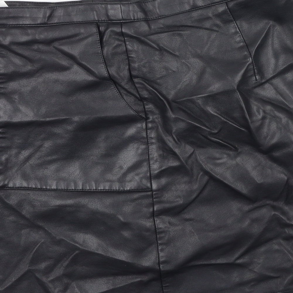 NEXT Womens Black  Viscose Mini Skirt Size 10