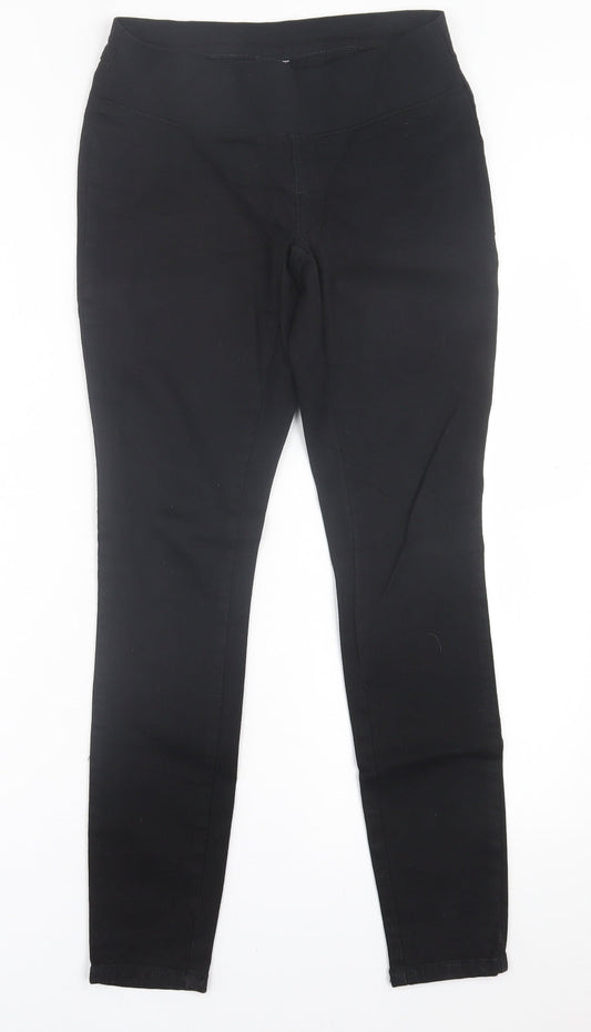 ASOS Womens Black  Cotton Jegging Trousers Size 8 L28 in Regular