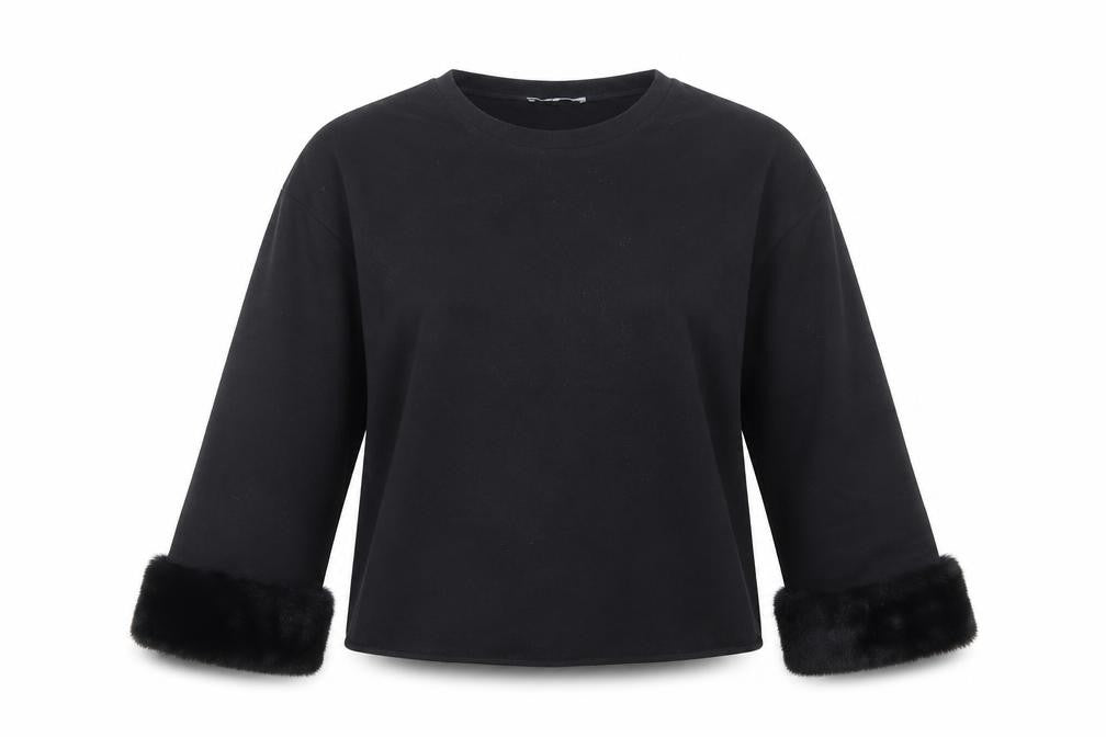 Zara Womens Black  Polyester Pullover Sweatshirt Size S  Pullover