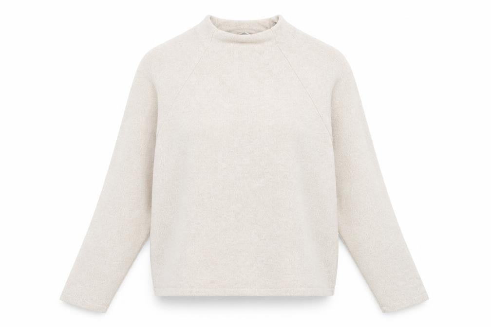 H&M Womens Beige High Neck  Viscose Pullover Jumper Size S