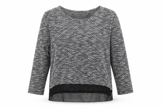 Peacocks Womens Black Crew Neck  Polyester Pullover Jumper Size M