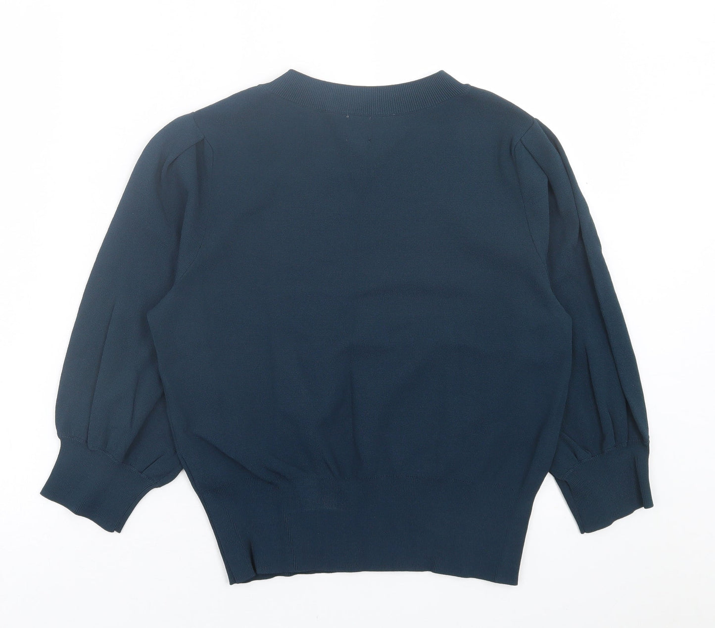 H&M Womens Green Crew Neck  Viscose Pullover Jumper Size M