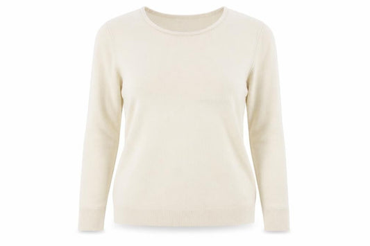 Debenhams Womens Beige Crew Neck  Acrylic Pullover Jumper Size 16