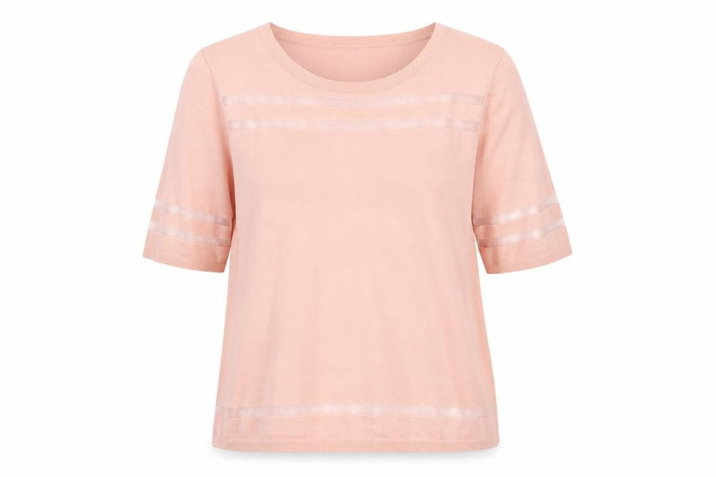 Dunnes Stores Womens Pink Round Neck  Viscose Pullover Jumper Size L