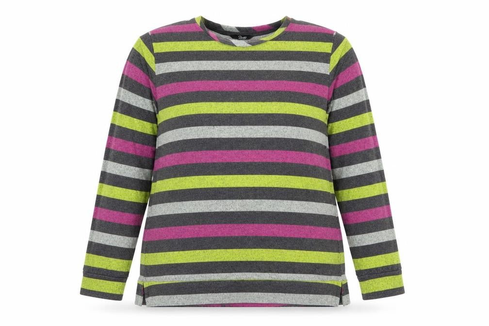 Pretty Secrets Womens Multicoloured Striped Polyester Pullover Sweatshirt Size 16  Pullover