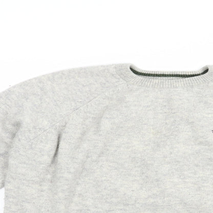 Preloved Easy Womens Grey Crew Neck  Acrylic Pullover Jumper Size XL - Detail