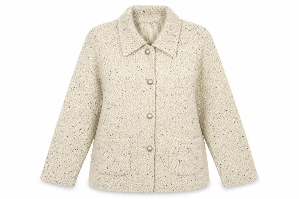 Emark Womens Beige   Jacket Coatigan Size XL  Button