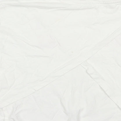 Mango Girls White  Cotton Basic T-Shirt Size 11-12 Years Crew Neck Pullover - Jumping Jacks