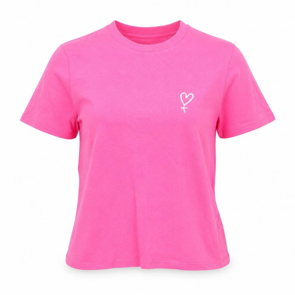 Divided by H&M Womens Pink  100% Cotton Cropped Polo Size XS Crew Neck