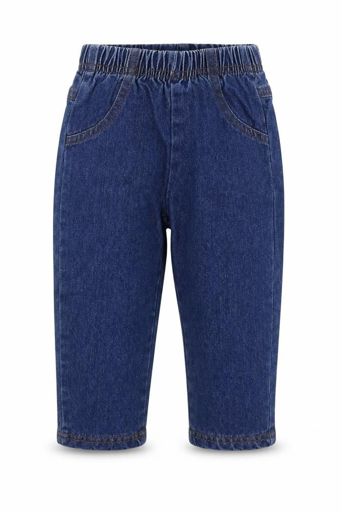 Cheeky Chimp Boys Blue  Cotton Capri Jeans Size 6-9 Months