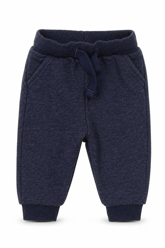 F&F Boys Blue  Cotton Sweatpants Trousers Size 3-6 Months  Drawstring