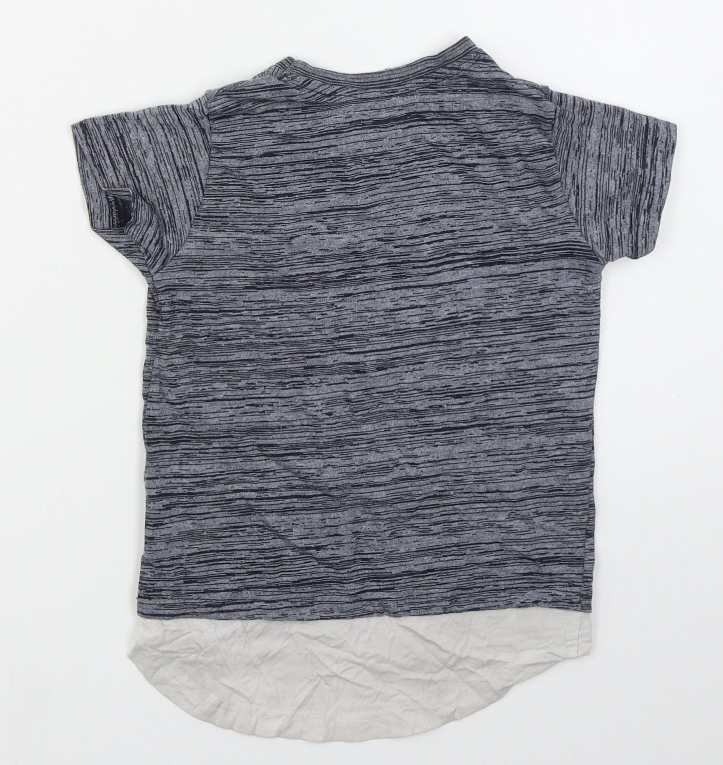 Primark Boys Blue  Cotton Basic T-Shirt Size 2-3 Years Crew Neck Pullover - Cali