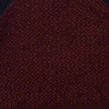 Next Womens Red Crew Neck  Acrylic Pullover Jumper Size 6