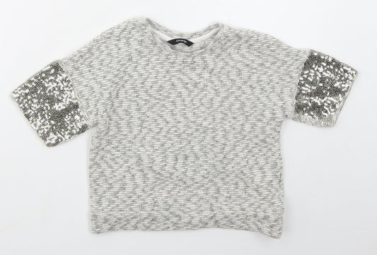 George Girls Grey  Cotton Pullover Sweatshirt Size 5-6 Years  Pullover