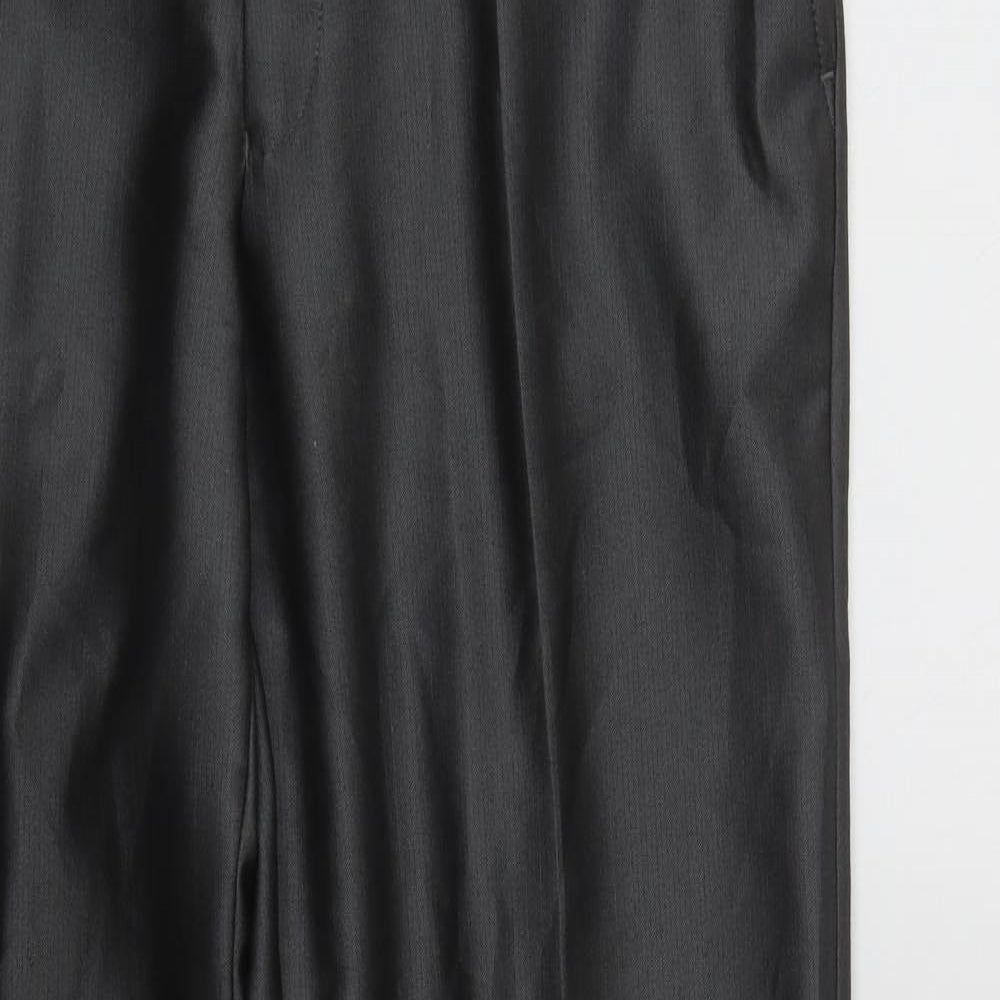 Daniel Grahame Mens Grey  Polyester Trousers  Size 34 in L31 in Regular Zip