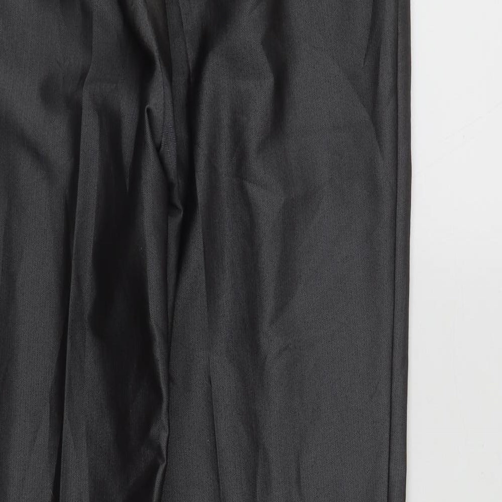 Daniel Grahame Mens Grey  Polyester Trousers  Size 34 in L31 in Regular Zip