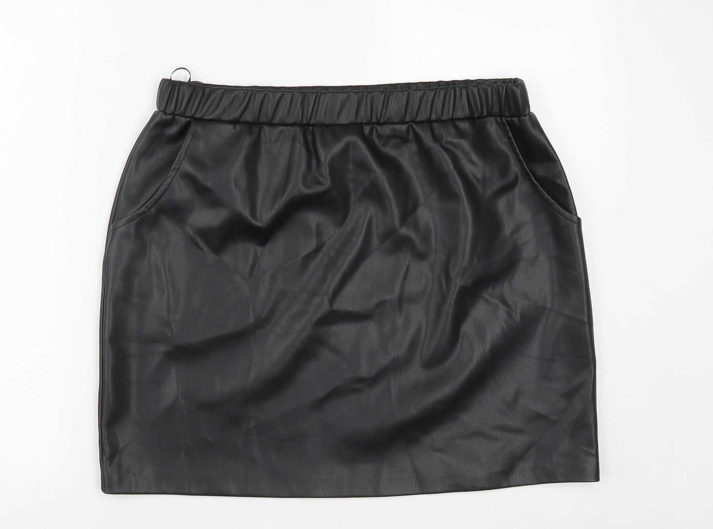 Dunnes Stores Womens Black  Polyester A-Line Skirt Size 8