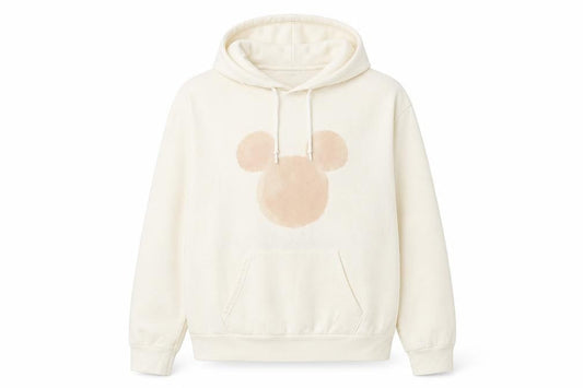 Disney Womens Beige  Polyester Pullover Hoodie Size S  Drawstring - mic