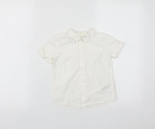 H&M Boys White  Cotton Basic Button-Up Size 2 Years Collared Button