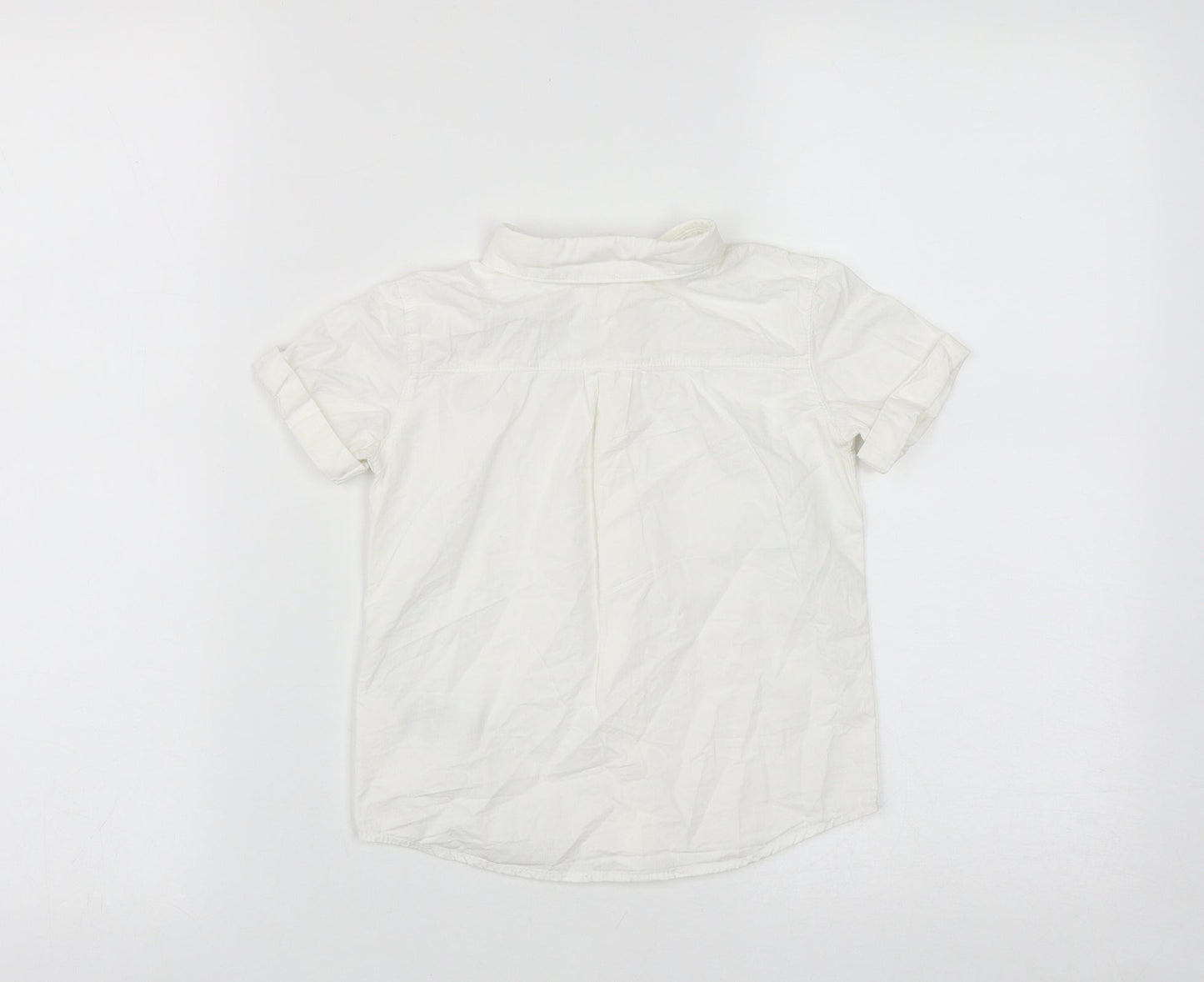 H&M Boys White  Cotton Basic Button-Up Size 2 Years Collared Button