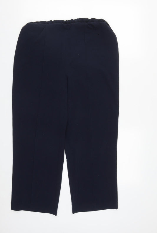 Isle Womens Blue  Polyester Trousers  Size 12 L26 in Regular