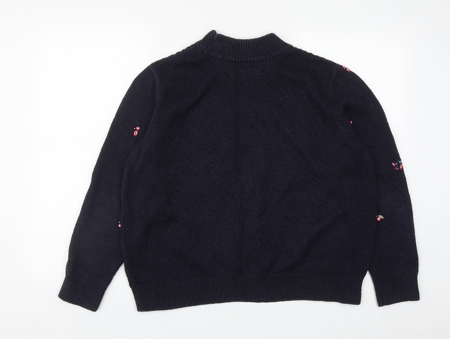 Marks and Spencer Mens Blue Round Neck  Acrylic Pullover Jumper