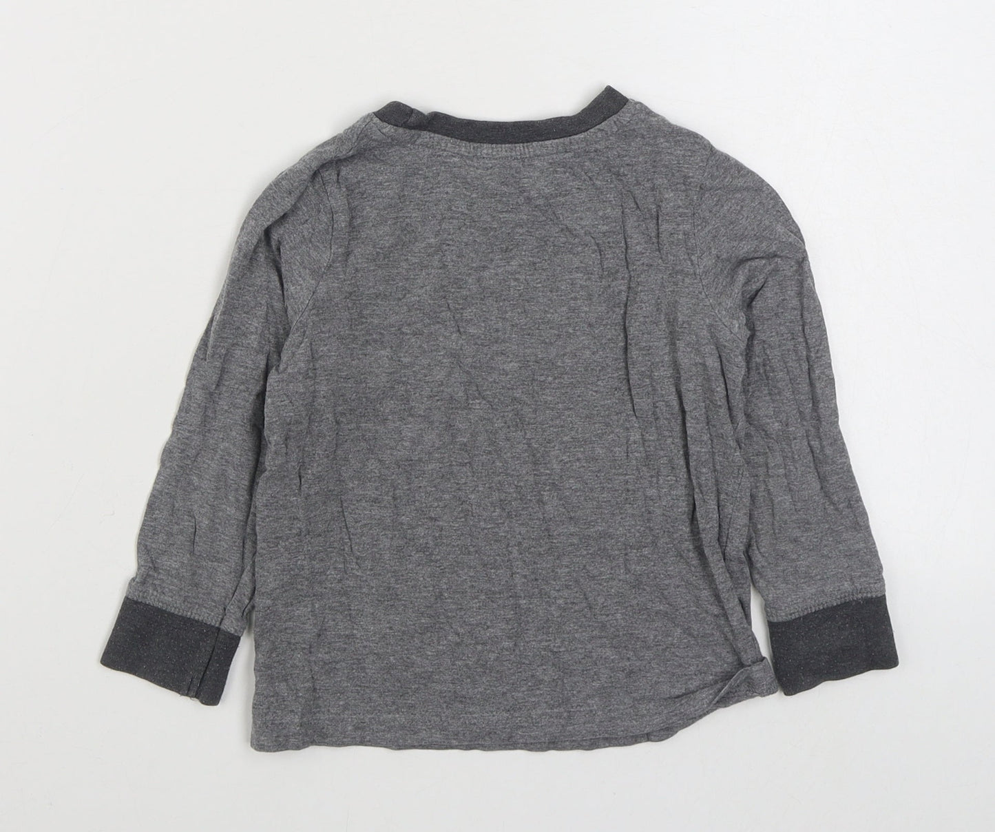 Confiance Textiles Boys Grey  Cotton Basic T-Shirt Size 5 Years Round Neck Pullover
