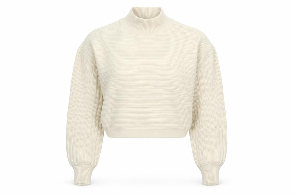 New Look Womens White High Neck  Viscose Pullover Jumper Size S